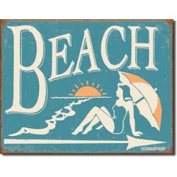 Placa metalica - Beach - 30x40 cm